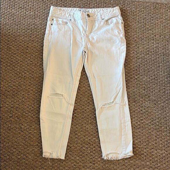Free People Cream Jeans - Picture 1 of 10